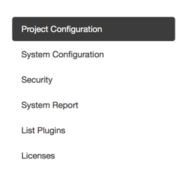 Configure menu