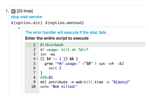 Example error handler