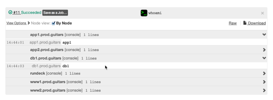 Node output