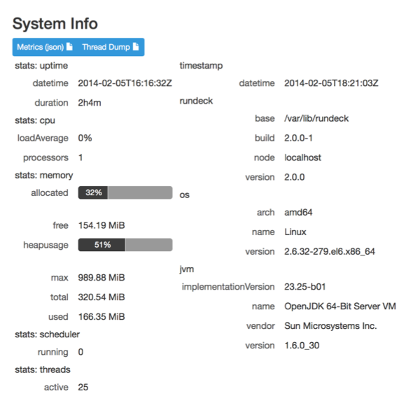 System Info Page