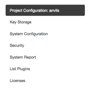 Configure menu