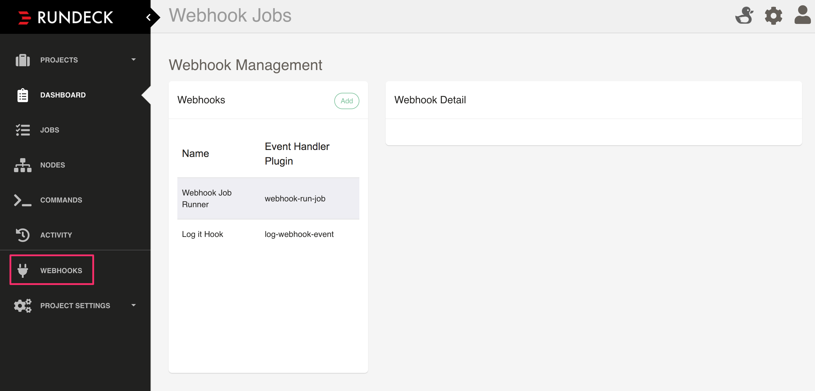 Webhook Administration