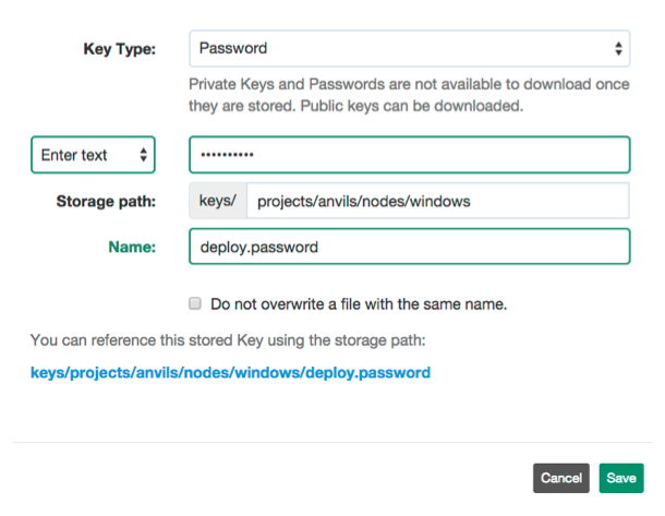 Key Storage UI