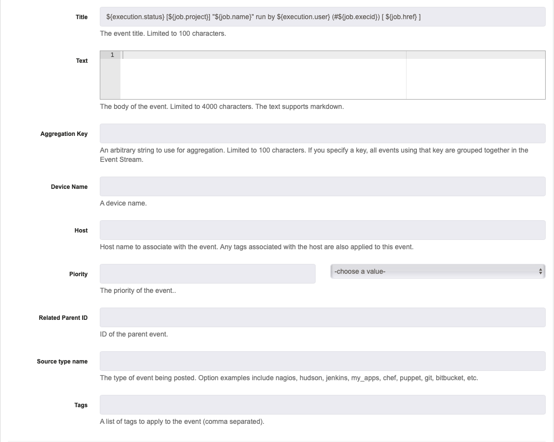 Datadog Notification - Configuration