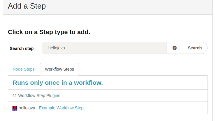 Add hellojava step