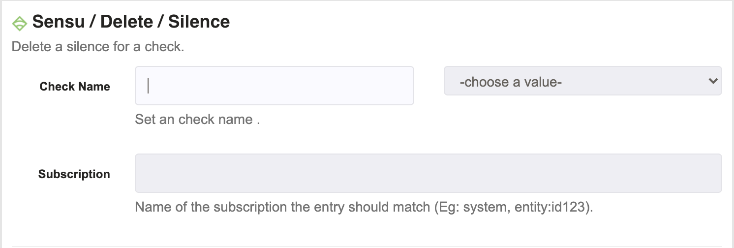 Sensu - Delete a Silence on a Check