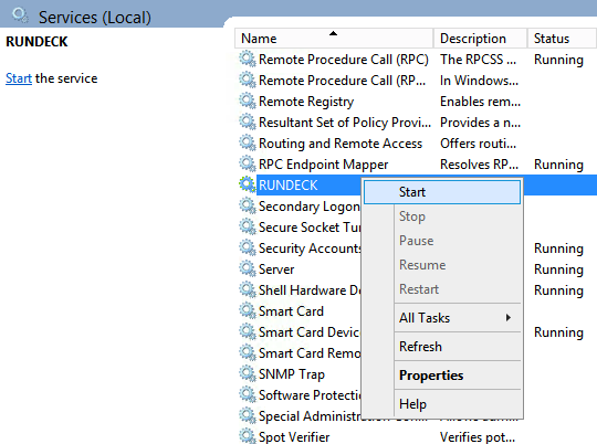 Service Management Console