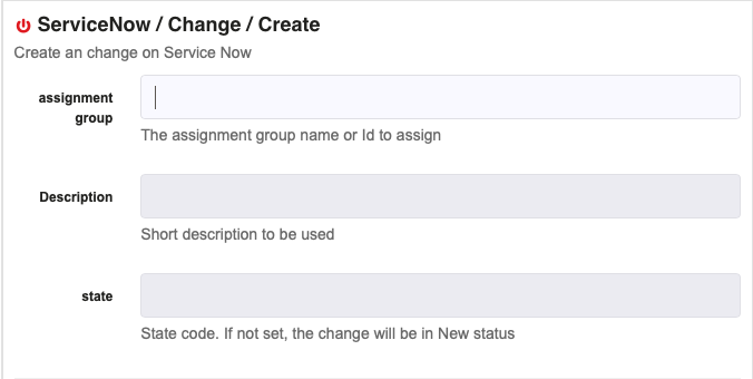 ServiceNow / Change / Create