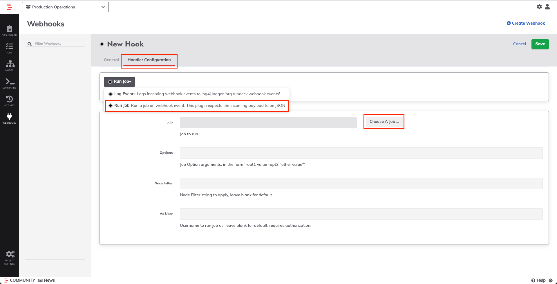 Webhook Config