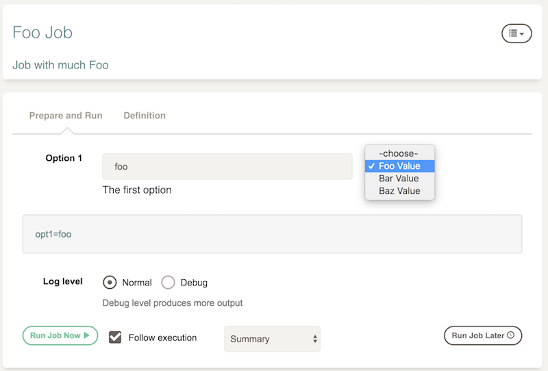 Figure: Choose Value from Plugin Provided Values