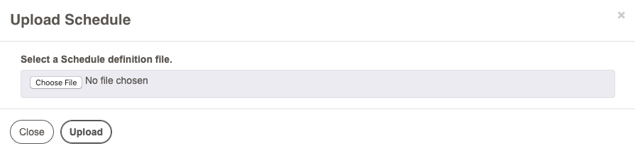 Upload Schedule