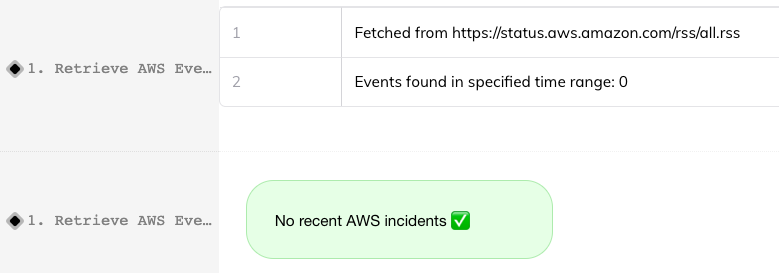 Output in Runbook Automation