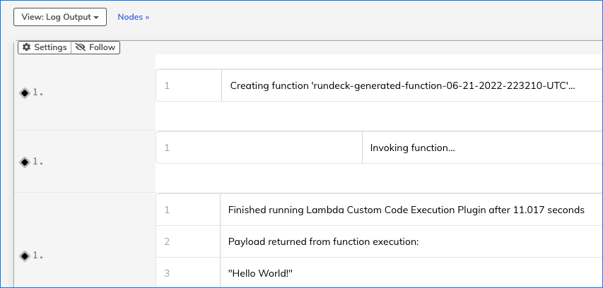 Lambda Custom Output