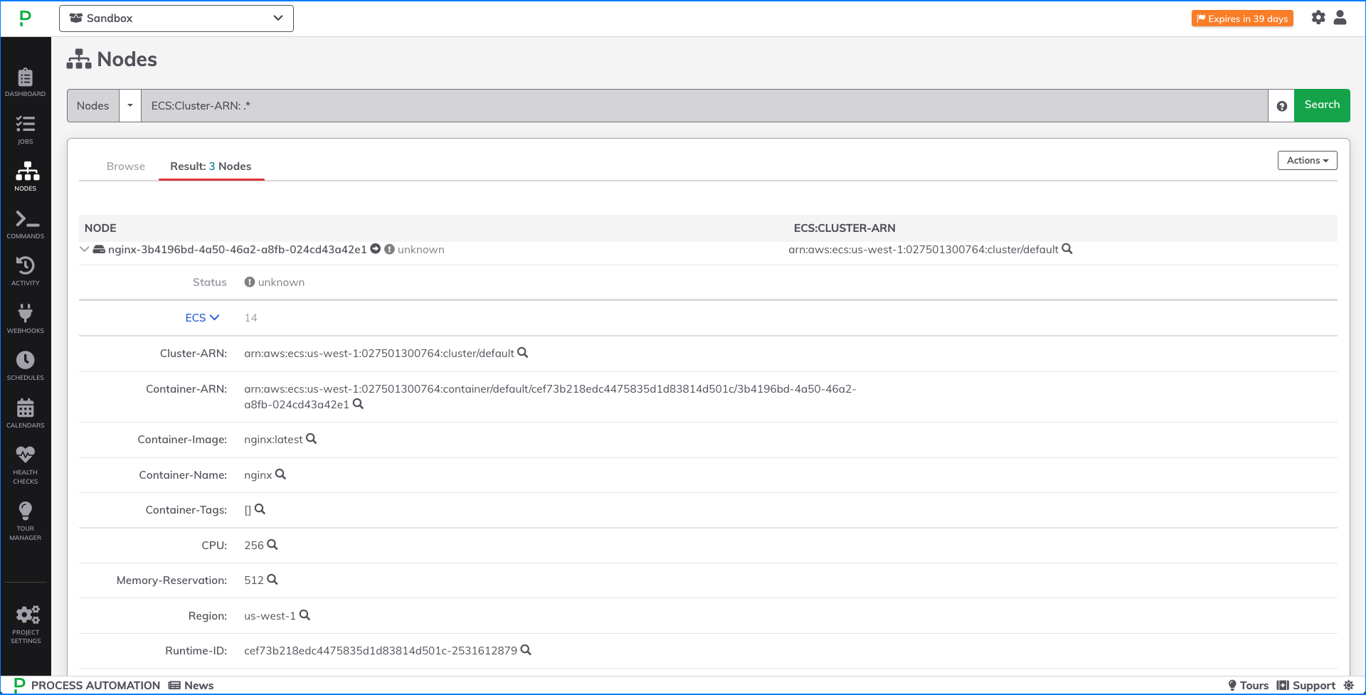 ECS Node Attributes