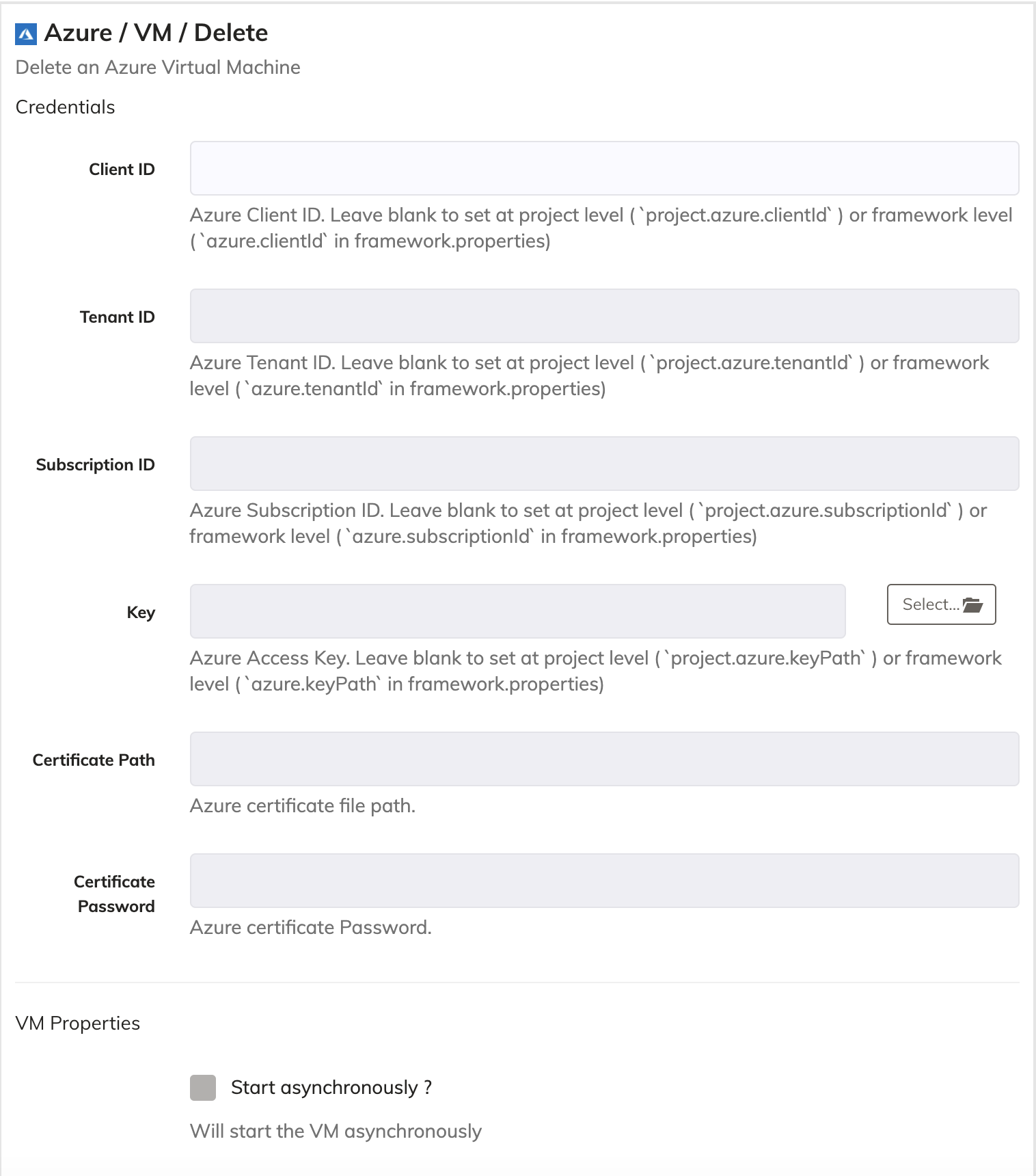 Azure - Delete Node