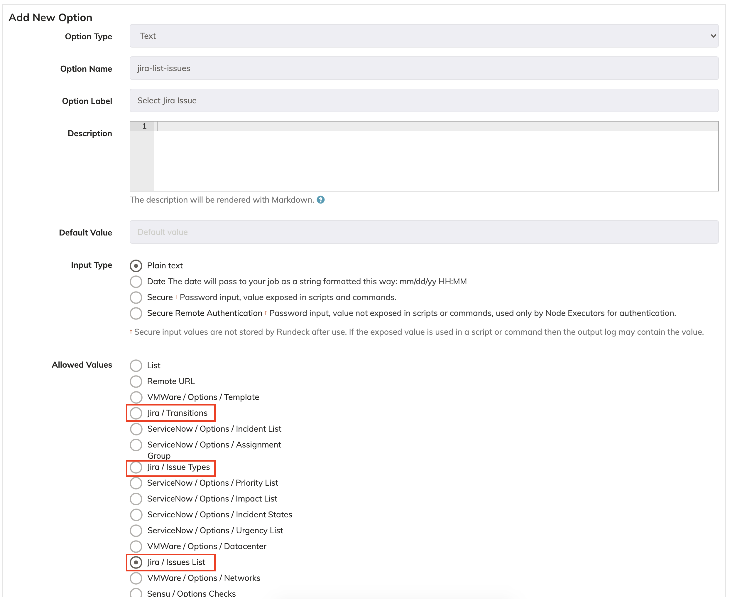 JIRA Dynamic Options