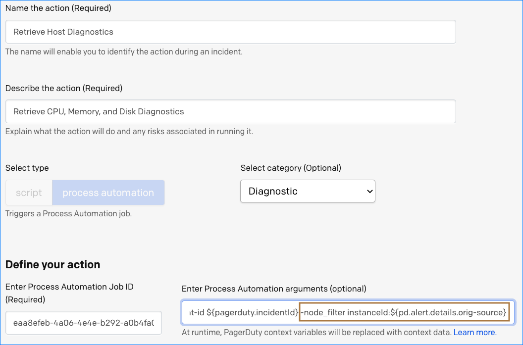 Action Node Syntax