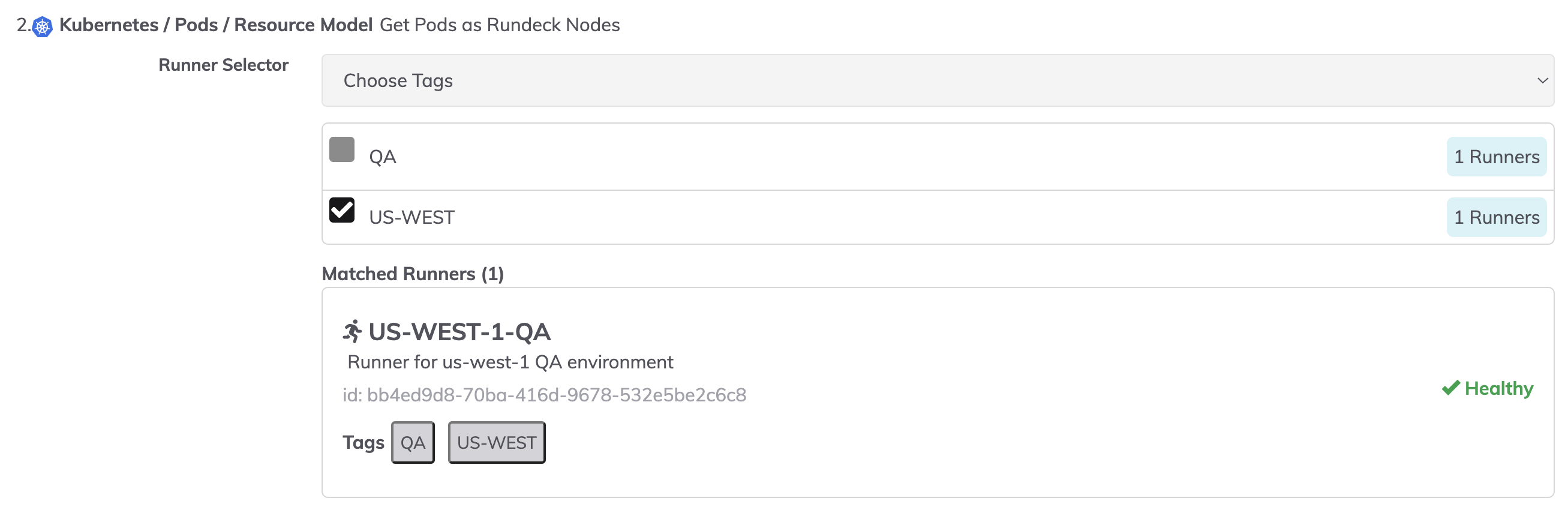 Node Source Runner Selector