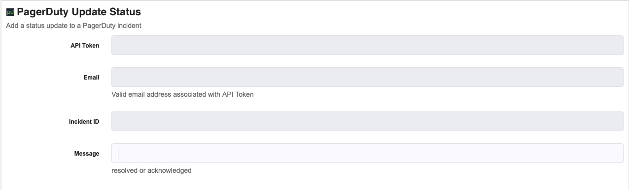PagerDuty - Update Status