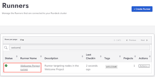 Check Runner Status