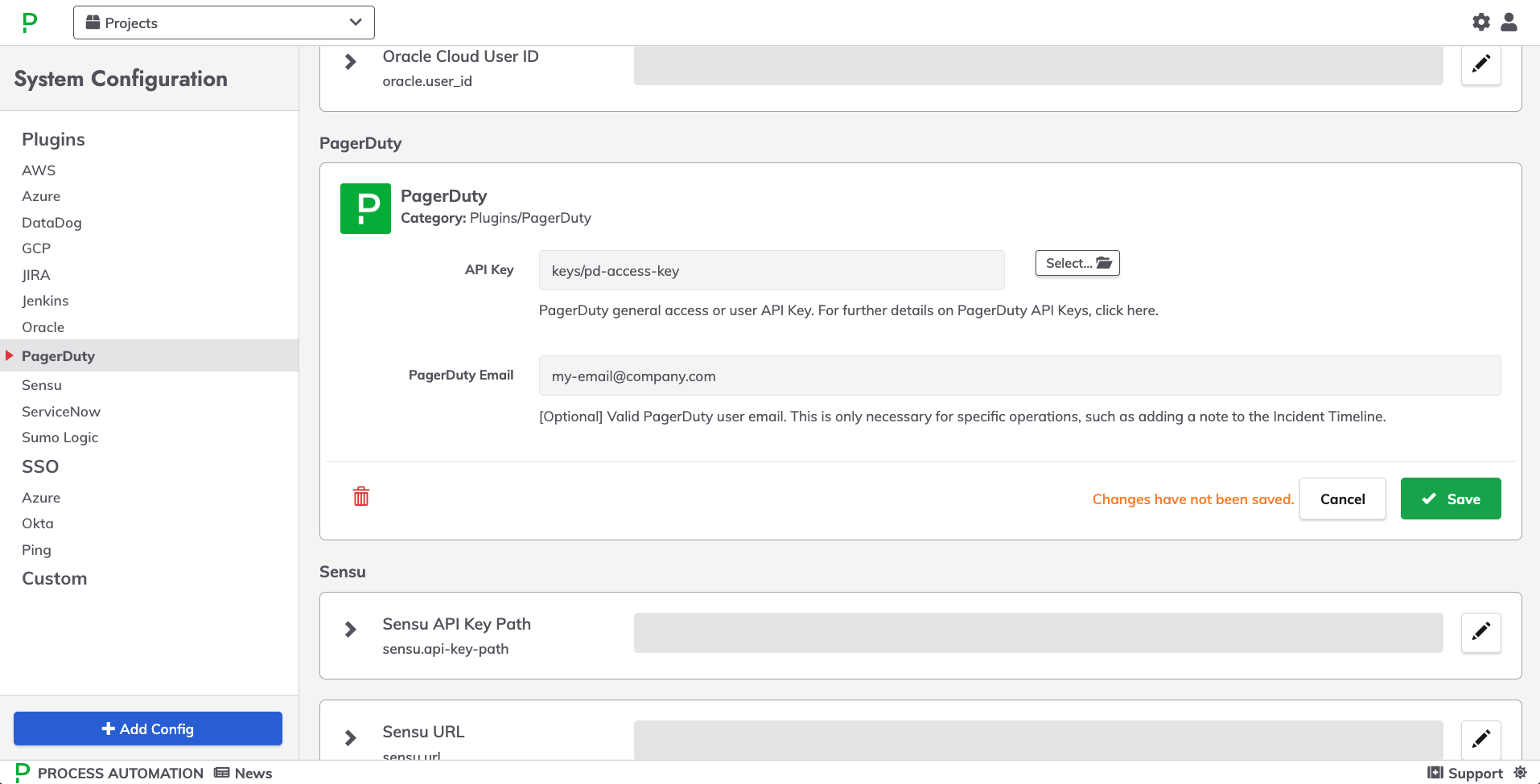 Save PD Plugin System Config