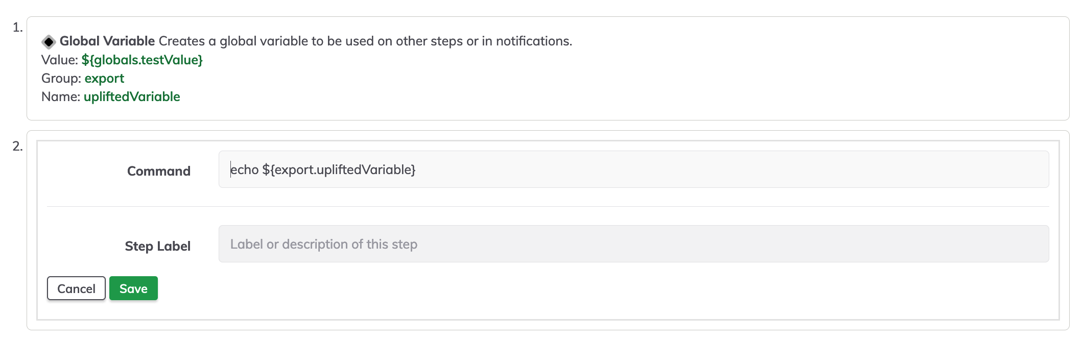 Project context variables 5