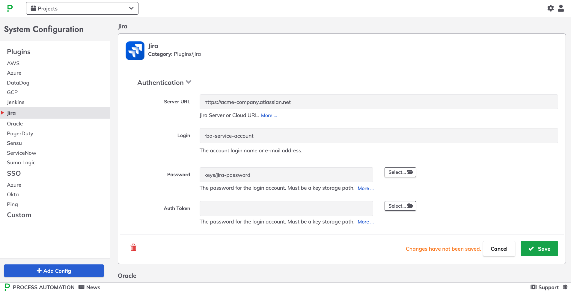 Save ServiceNow Plugin System Config