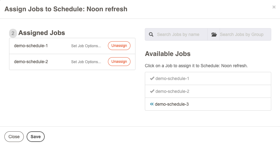 Assign Jobs to Schedule