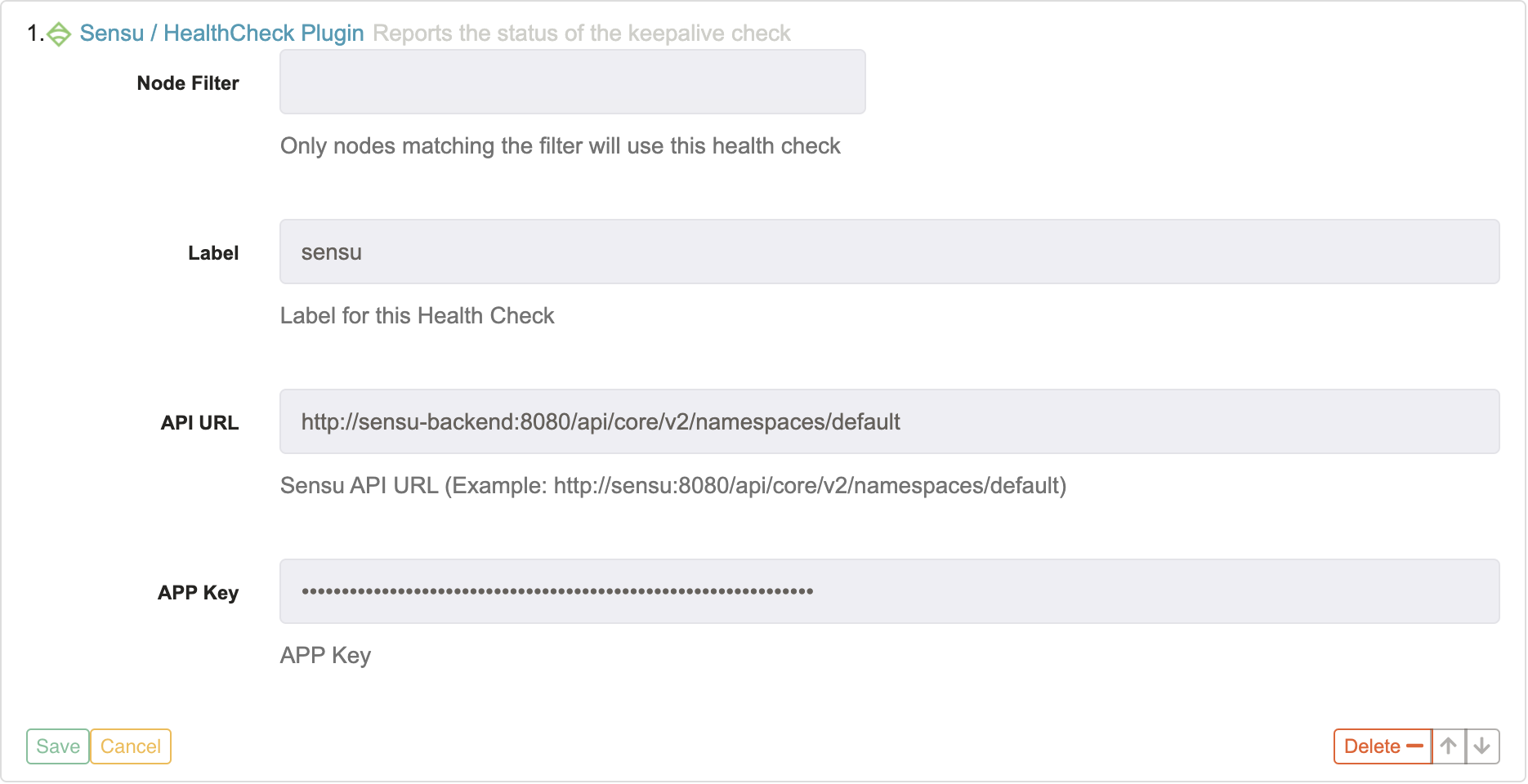 Sensu - Health Check