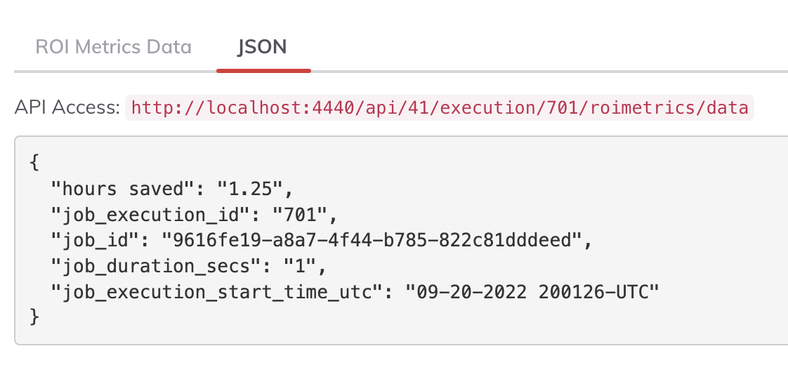 ROI Metrics JSON