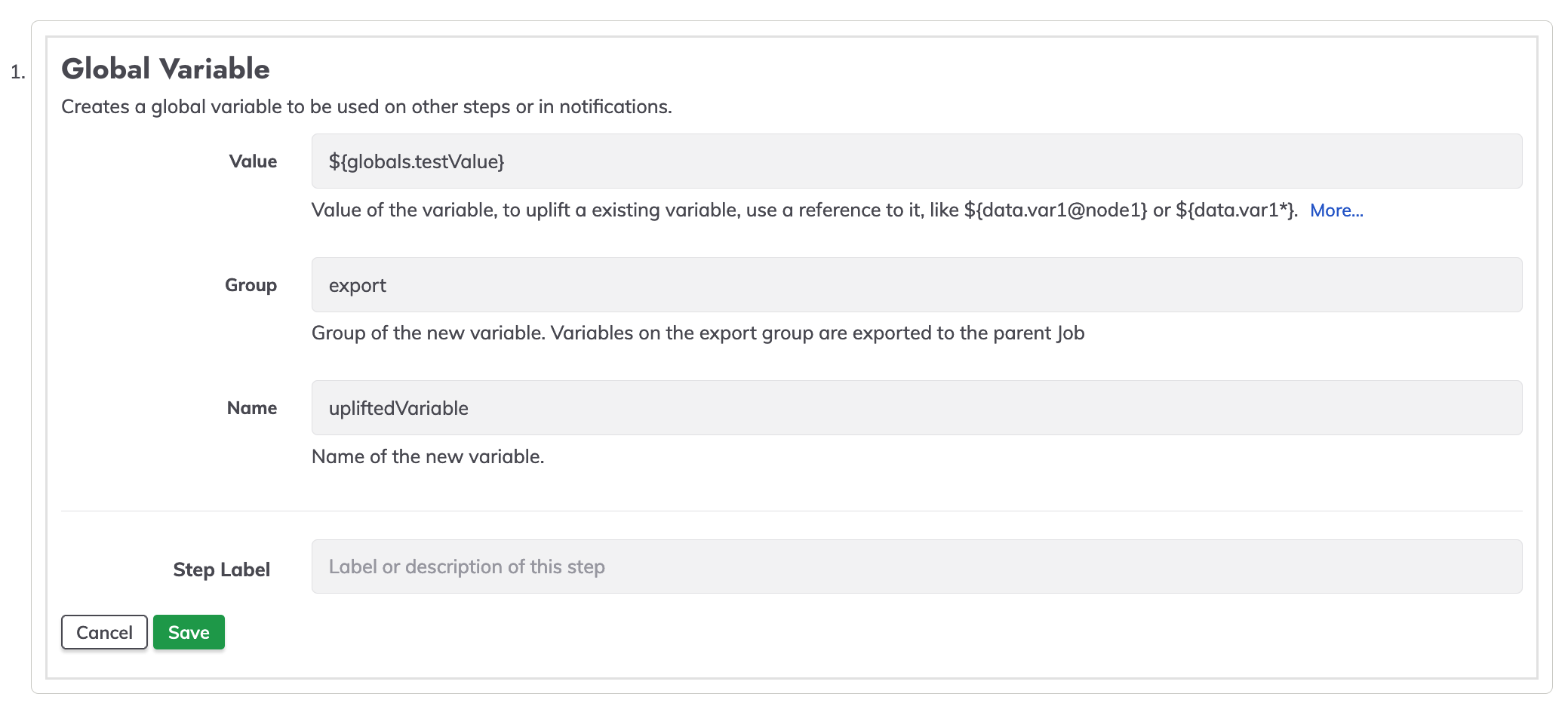 Project context variables 4