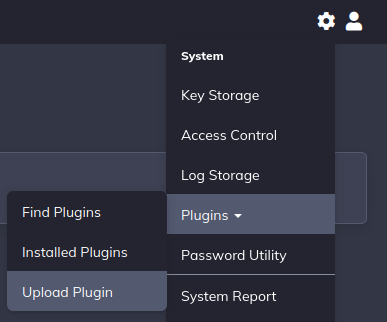 Upload Plugin Menu