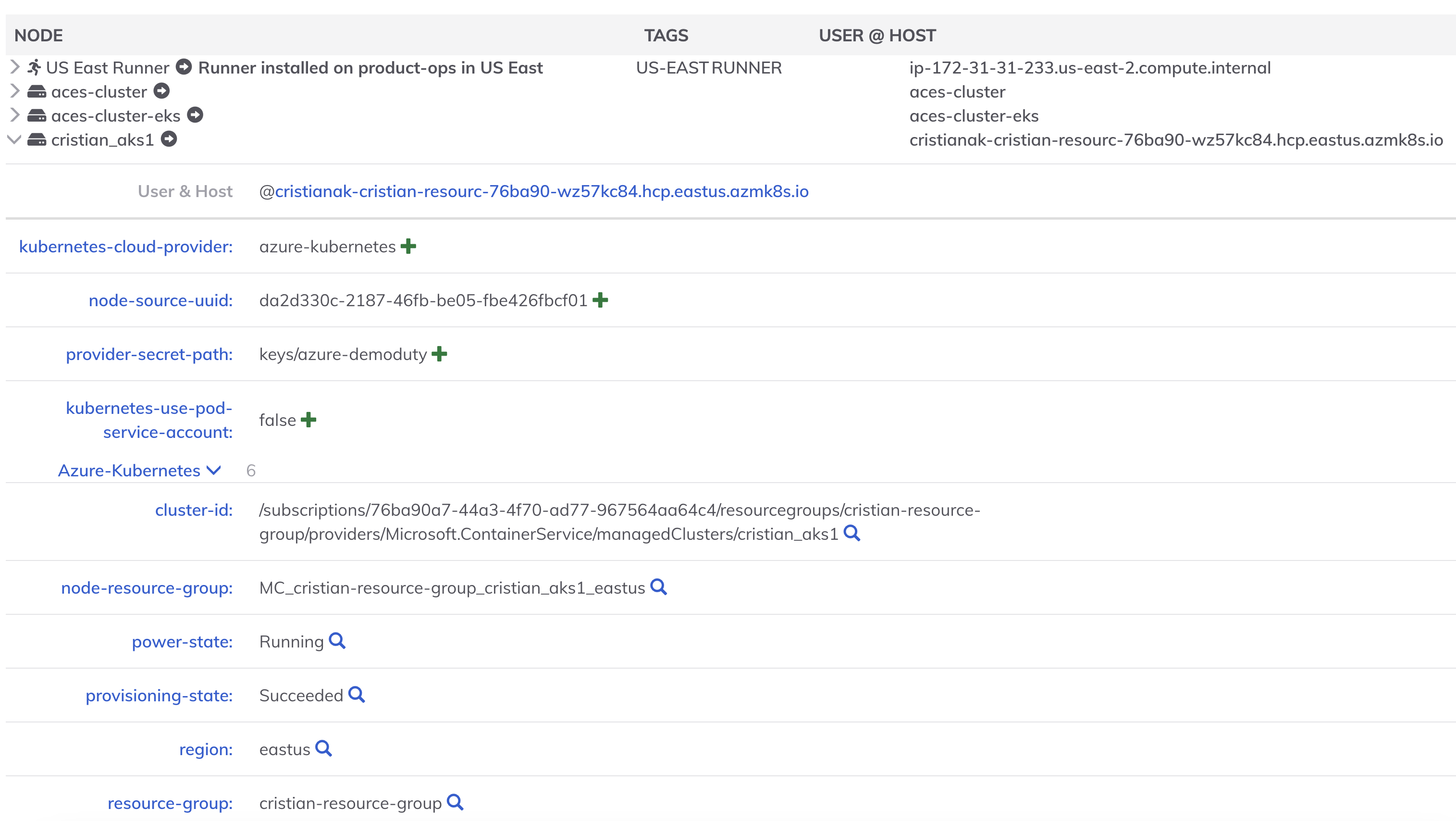 AKS Node Attributes