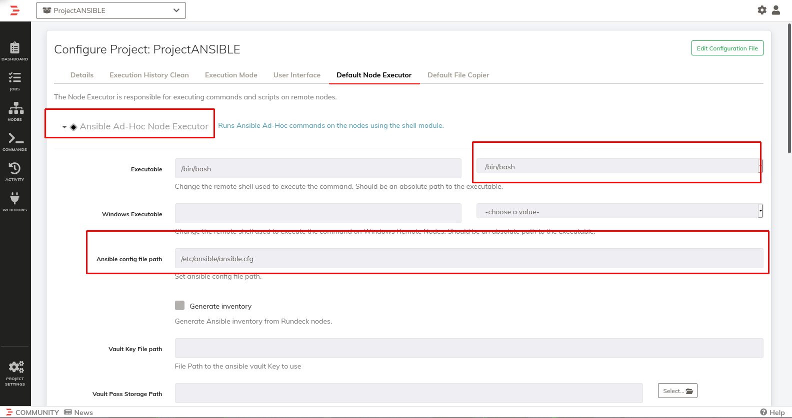  Node Executor Config 