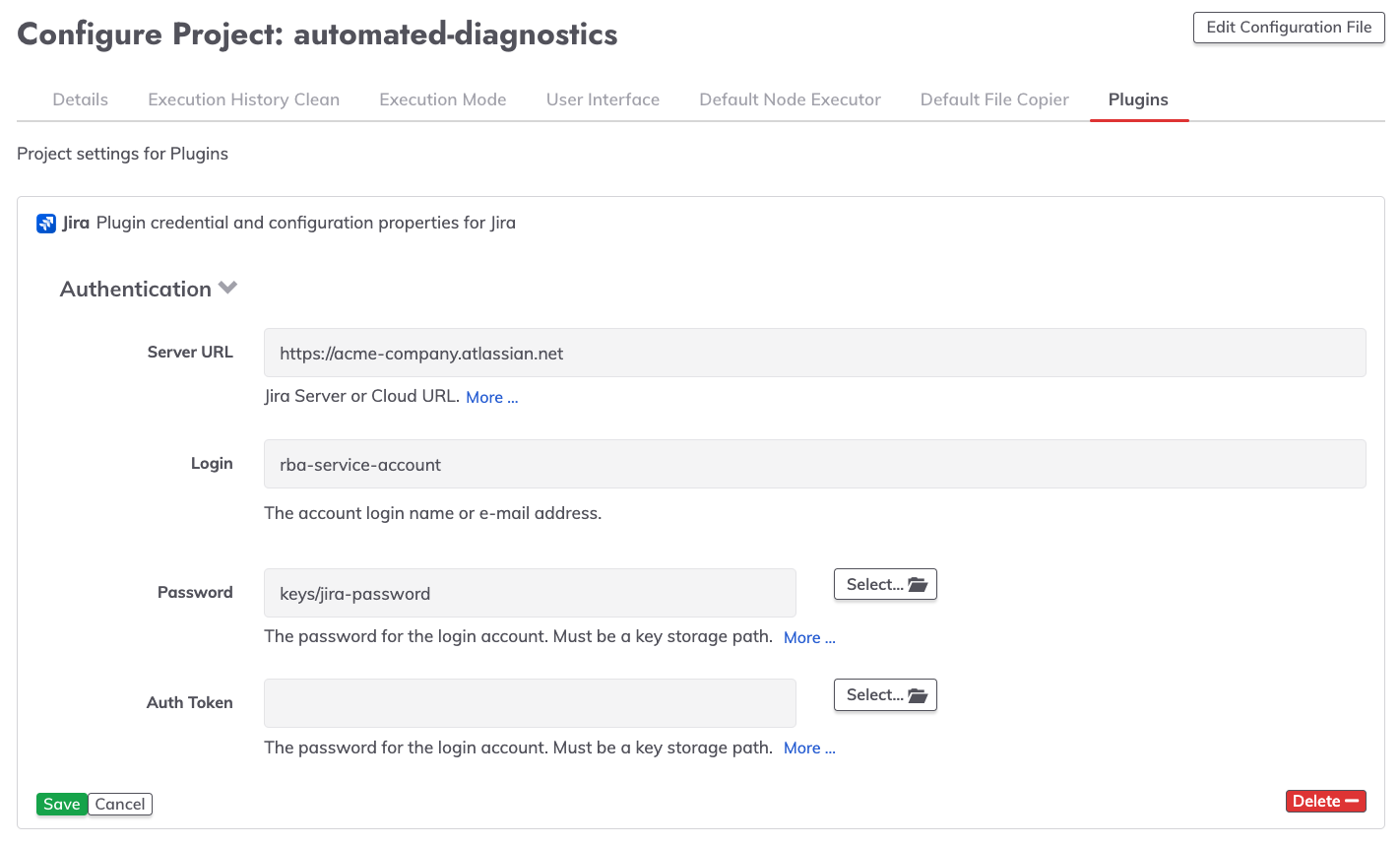 Saving Plugin suite settings