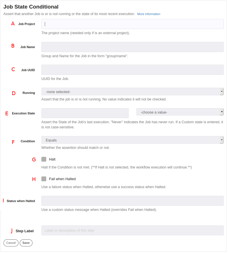 Job State Conditional configuration