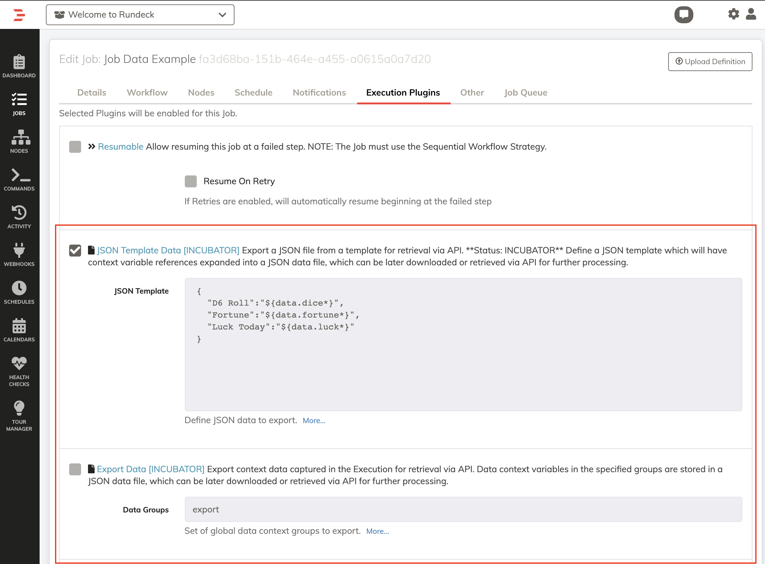 Result Data Plugins