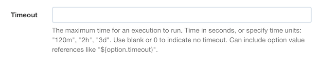Job Timeout field