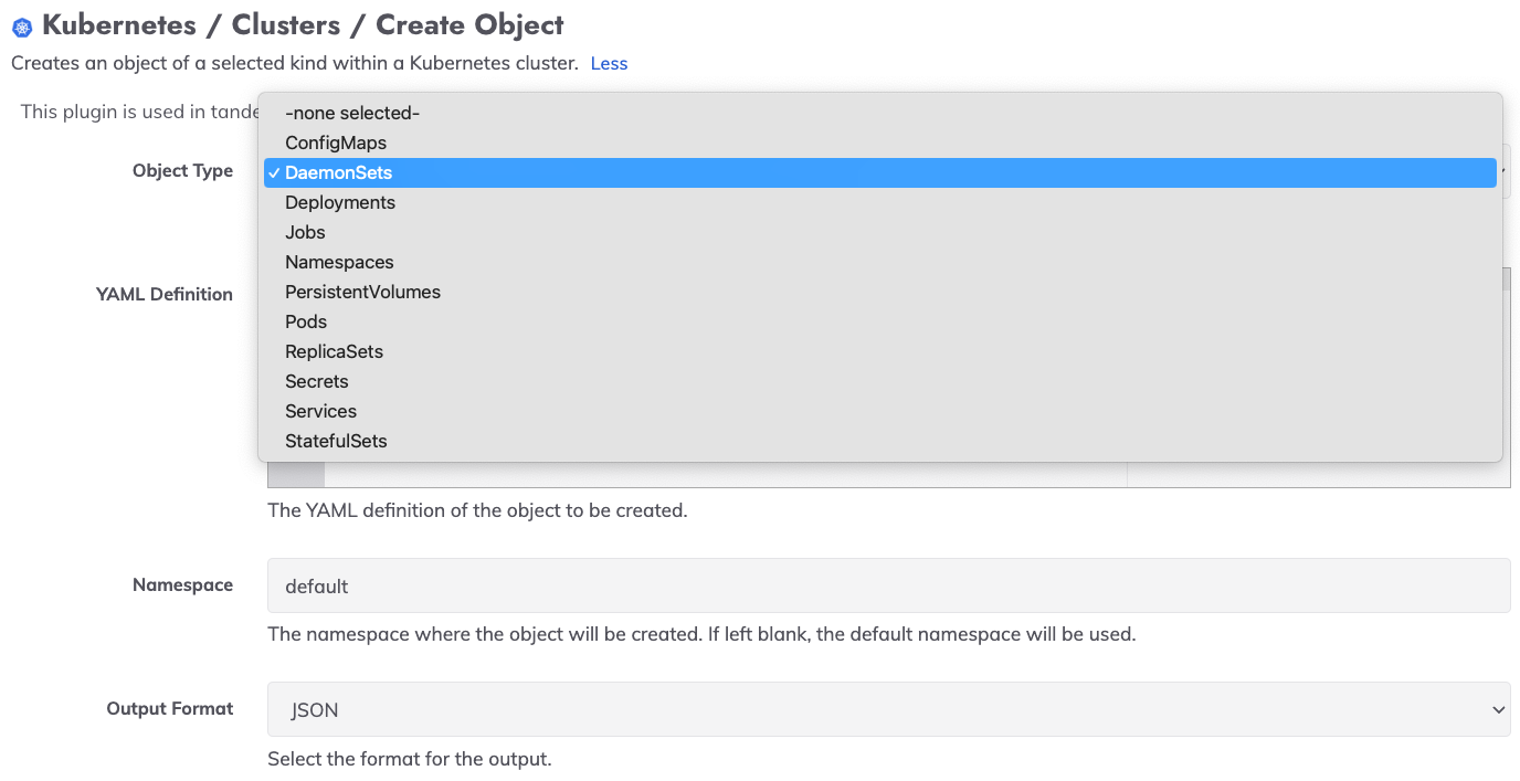 Kubernetes Create Object