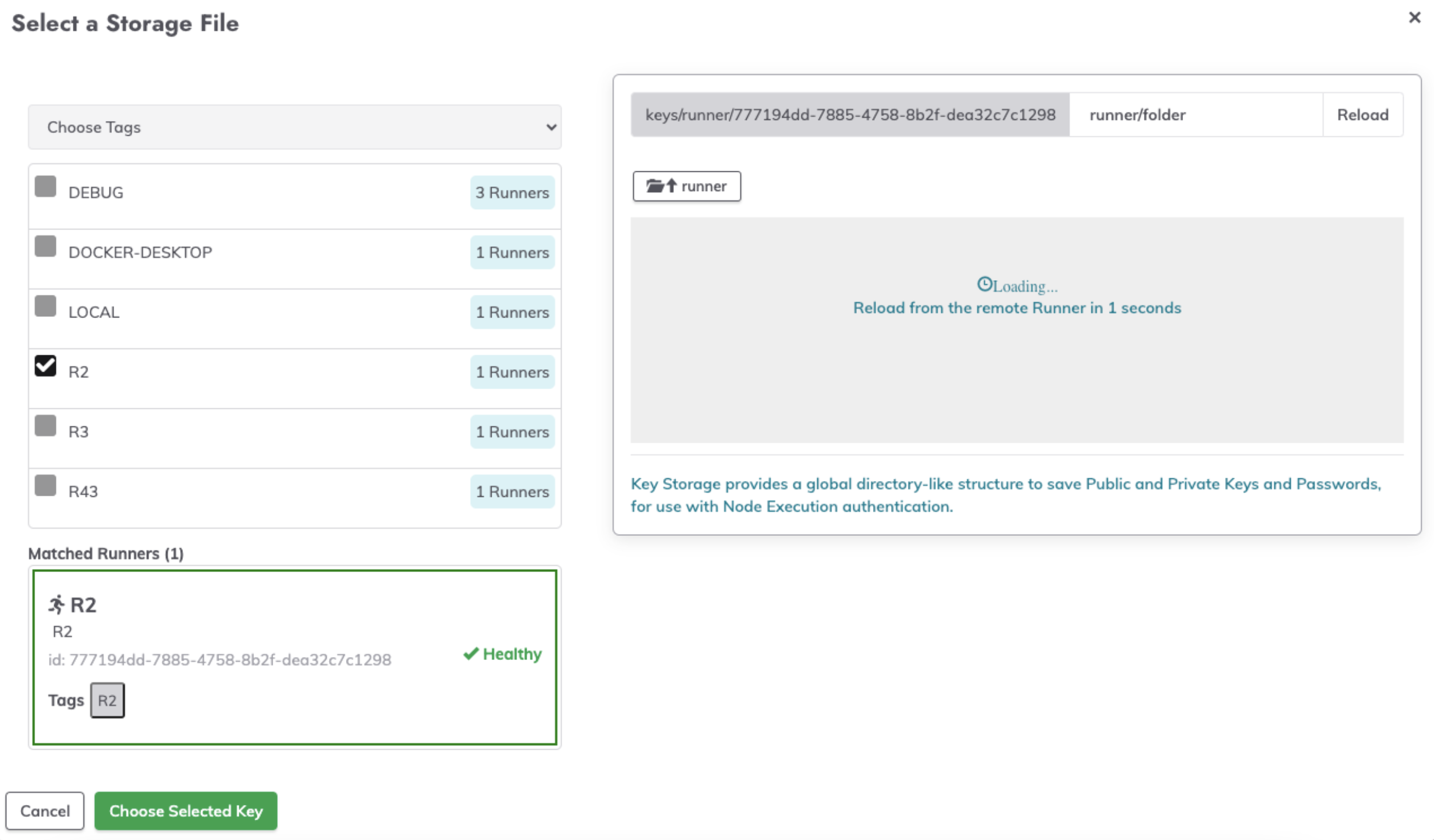 Key Storage Runner Loading