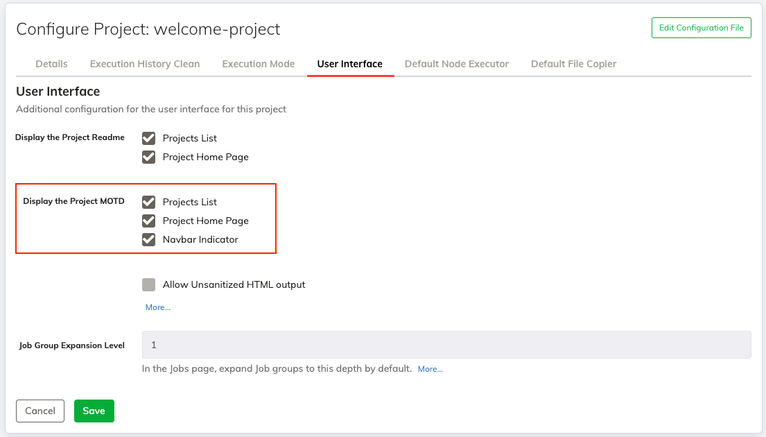 Figure: Project motd