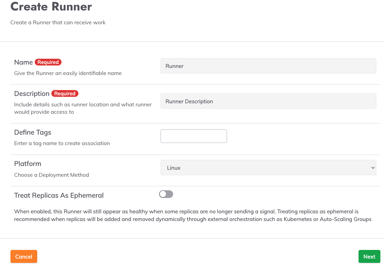 Create a Runner