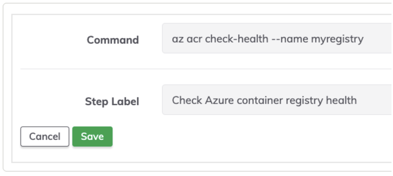 Azure CLI checks errors in Container Registry
