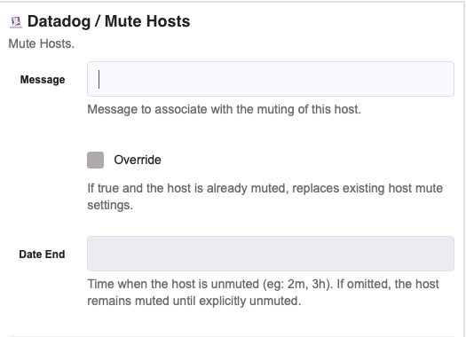 Datadog - Mute Host