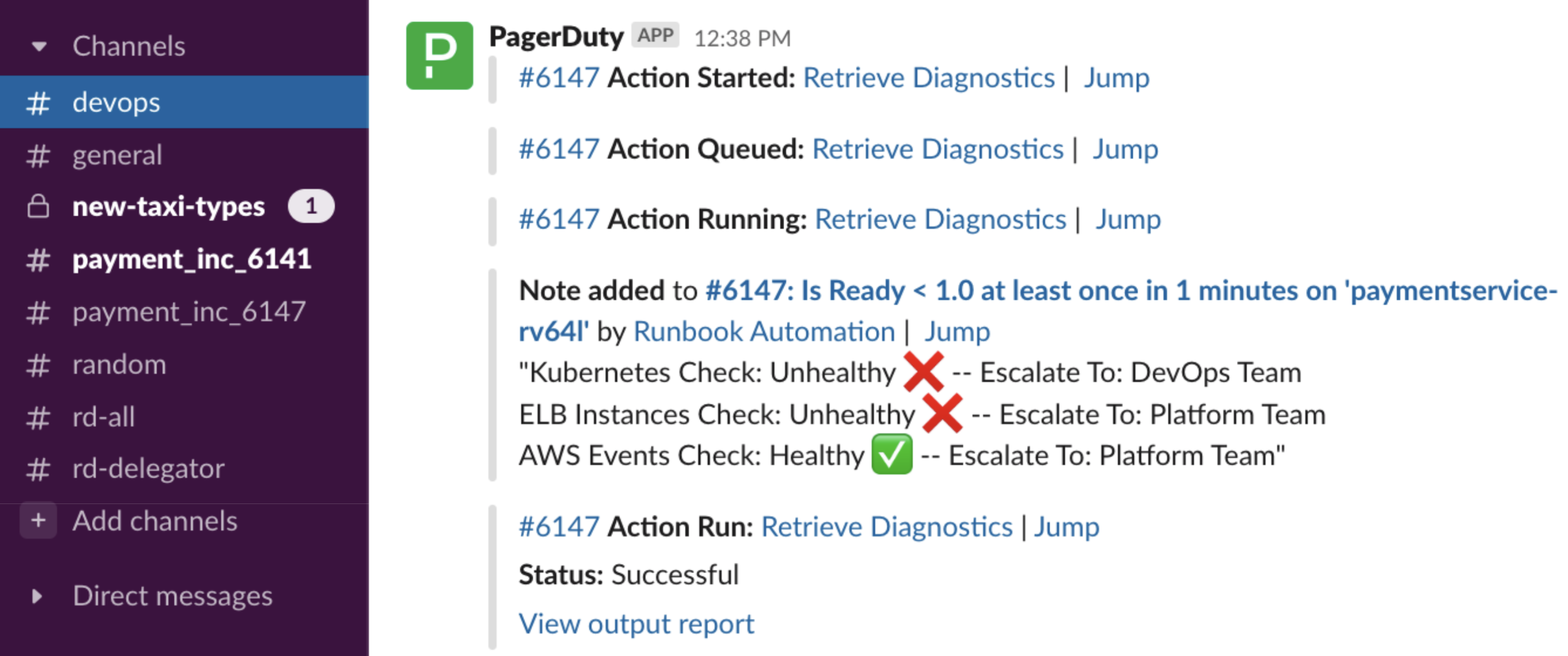 Diagnostics in Slack