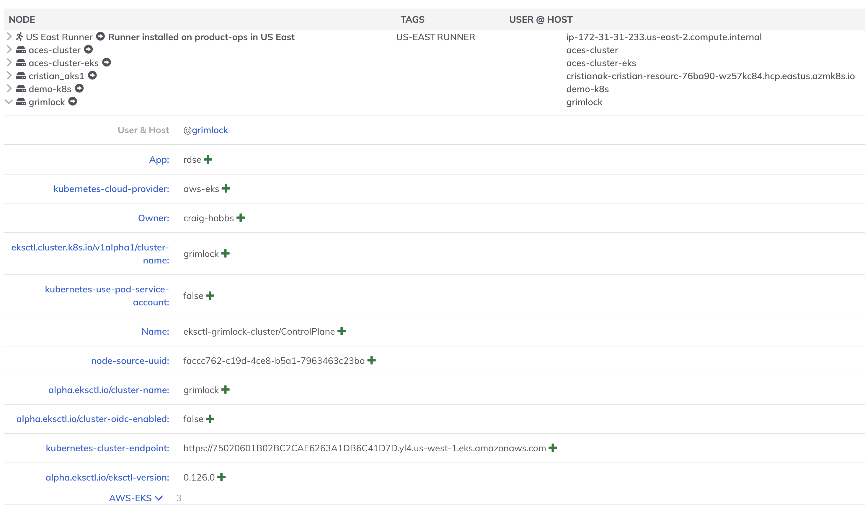 EKS Node Attributes