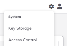 Key Storage System Menu