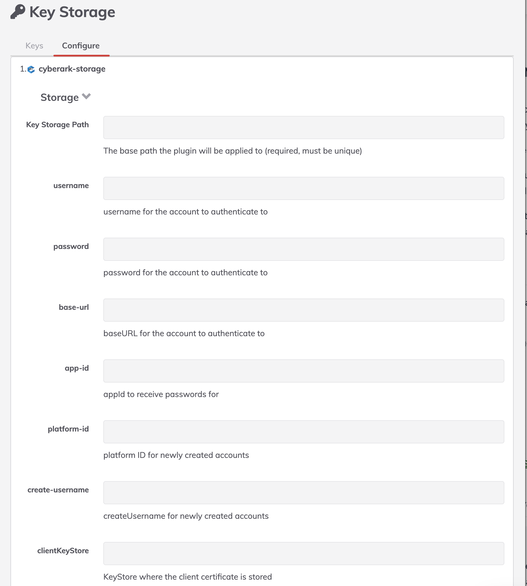 Cyberark Key Storage Plugin (Enterprise)