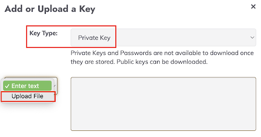 Select Private Key