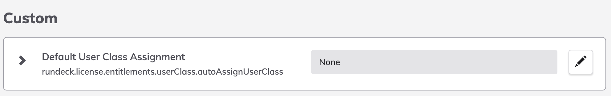 User Class Screen
